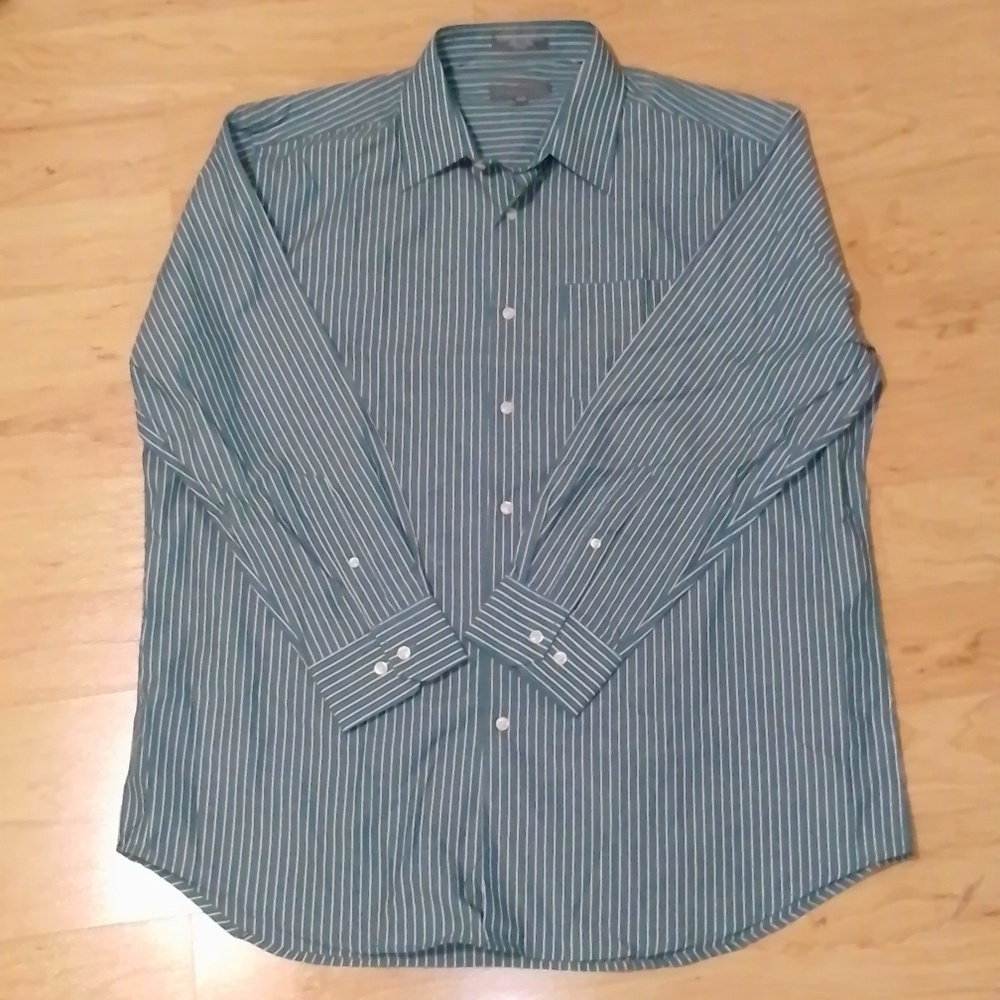 $5 Protocol Men's Casual Button Down Dress Shirt XL 17.5
